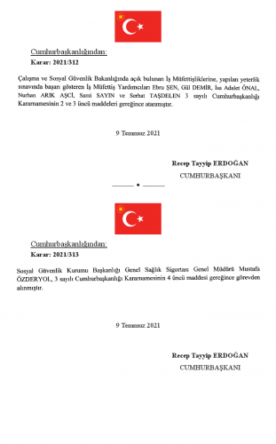 10 Temmuz Tarihli Atama ve Görevden Alma Kararları 7