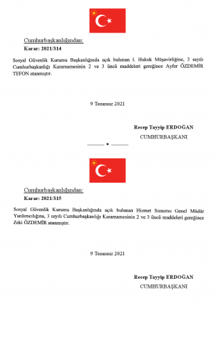 10 Temmuz Tarihli Atama ve Görevden Alma Kararları 6