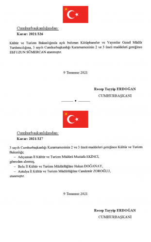 10 Temmuz Tarihli Atama ve Görevden Alma Kararları 16