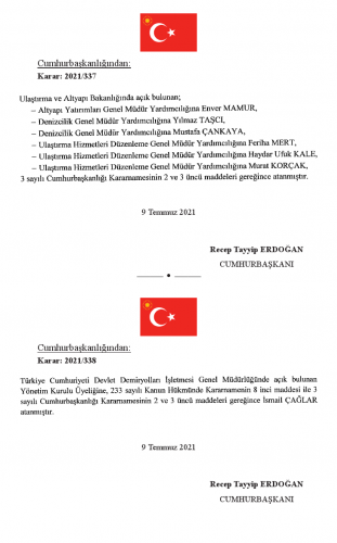 10 Temmuz Tarihli Atama ve Görevden Alma Kararları 13