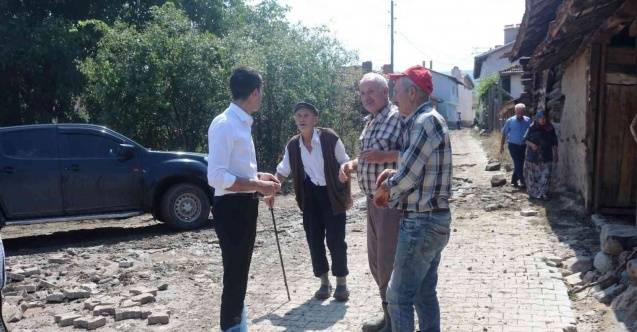 Kaymakam Okumuş, selden zarar gören Kırık ve Muratlı köyünde incelemelerde bulundu