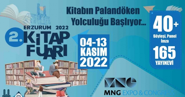 Edebiyat dünyasının kalbi, Erzurum MNG Expo Kitap Fuarı’nda atacak