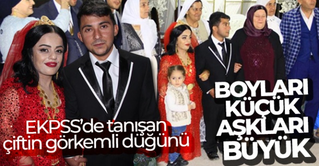 Boyları küçük aşkları büyük çifte görkemli düğün