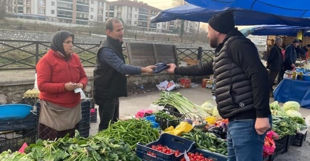 Pazarcı esnafına bere dağıttılar