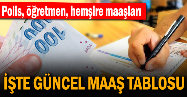 Polis, öğretmen, hemşire maaşları ne kadar oldu, yüzde kaç zamlandı? İşte güncel maaş tablosu!