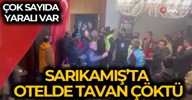 Sarıkamış'ta otelde asma tavan çöktü