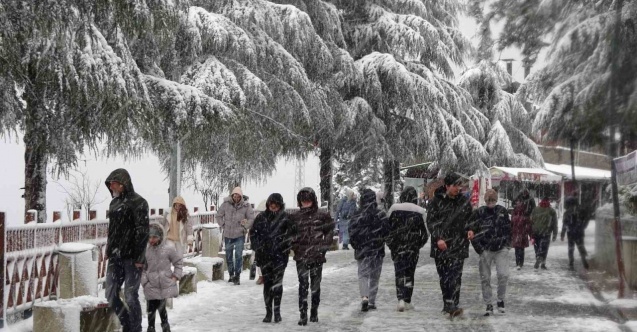 Ordu’da kar güzelliği: Boztepe beyaz gelinliğini giydi