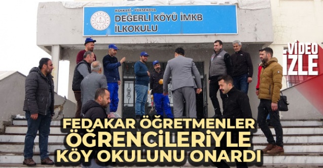 Yüksekova'da 5 fedakar öğretmen, 20 öğrencisiyle köy okulunu onardı