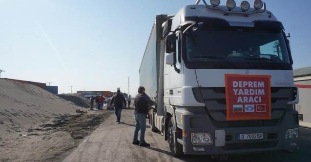 Avrupa’dan gelen yardım malzemeleri Edirne’den tırlar ve trenlerle afet bölgelerine sevk ediliyor