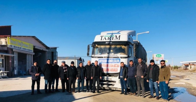 Depremzede Adıyamanlı çiftçilere yem yardımı