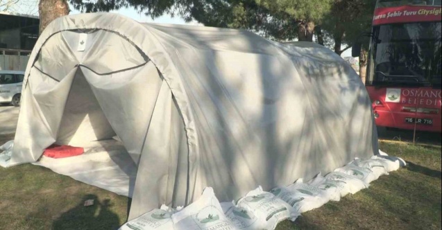 Deprem bölgesi için özel çadırlar hazırlandı