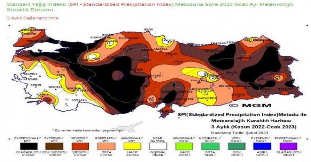 O il olağanüstü kuraklık tehlikesi altında