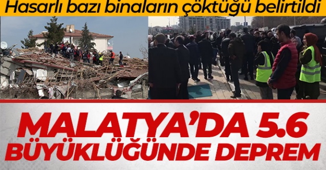 Malatya'da 5.6 büyüklüğünde deprem