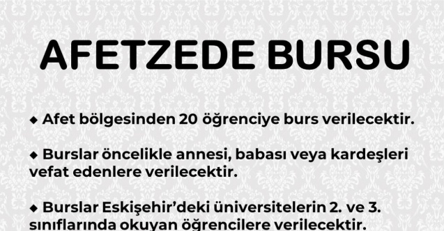 Eskişehir Türk Ocağı’ndan 20 afetzede öğrenciye burs