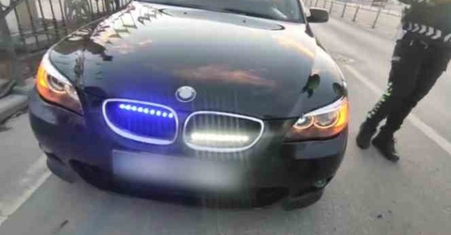 Çakar ve siren sistemi kullanan sürücüye 9 bin 951 lira ceza