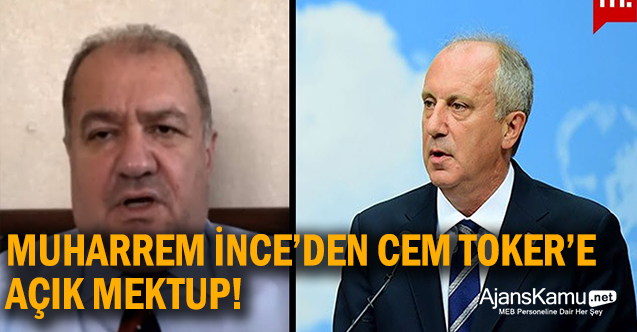 Muharrem İnce'den, Cem Toker'e açık mektup