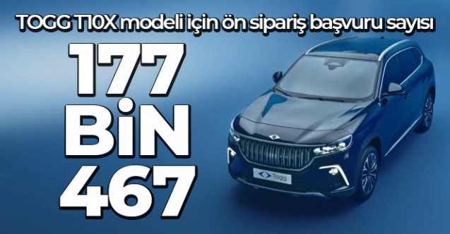 TOGG T10X' e Rekor sayıda ön sipariş başvurusu