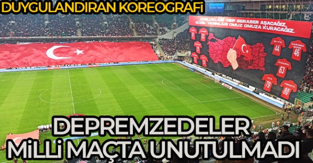 Milli Maçta Duygulandıran Kareografi