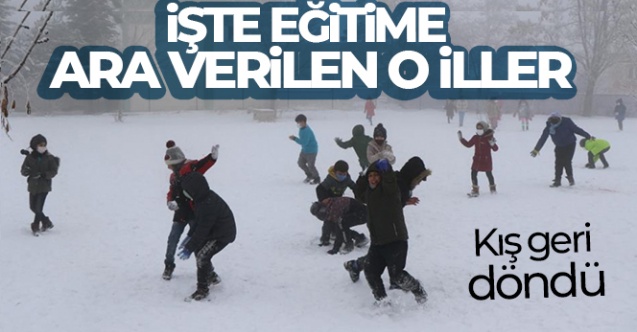 Birçok ilde kar yağışı nedeniyle eğitime ara verildi! İşte o iller