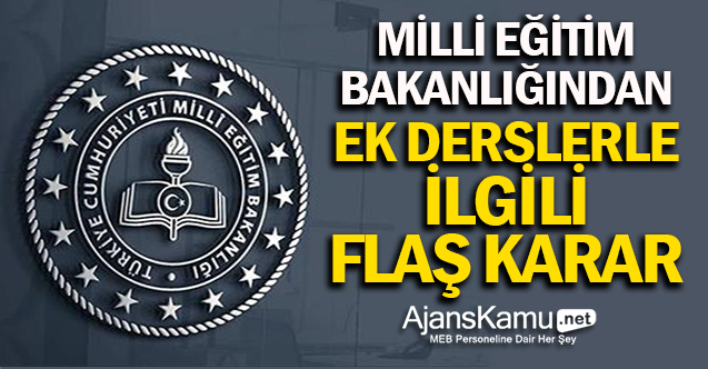 MEB'den Flaş  Ek Ders Ücreti Kararı