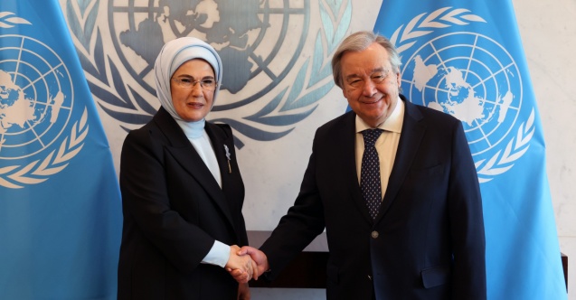 Emine Erdoğan, BM Genel Sekreteri Guterres'le görüştü
