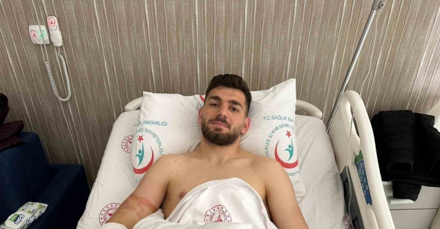 Müsabakada kırılan parmağıyla 75 dakika oynadı, Rize’ye döner dönmez ameliyata alındı