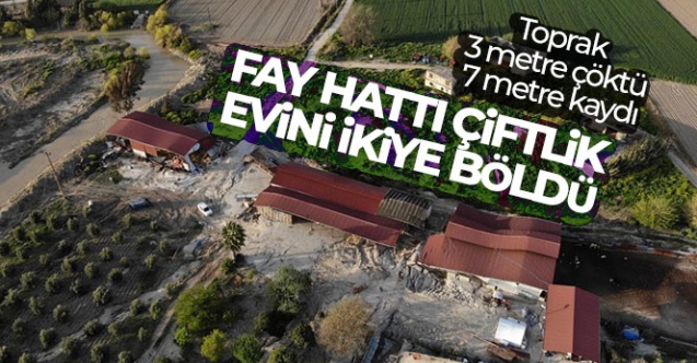 Fay hattı çiftlik evini ikiye böldü