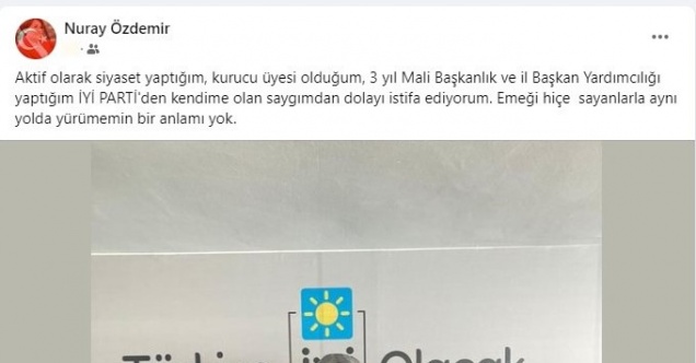 İYİ Parti’de istifa