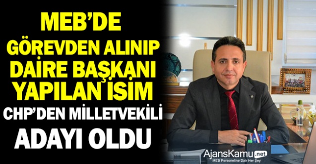 MEB Daire Başkanı CHP'den Milletvekili Adayı Oldu.