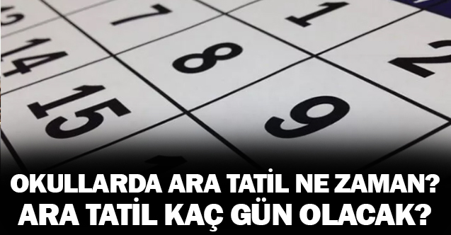 Okullarda Ara tatil ne zaman?
