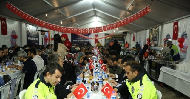 Deprem bölgelerindeki polisler iftar sofrasında buluştu