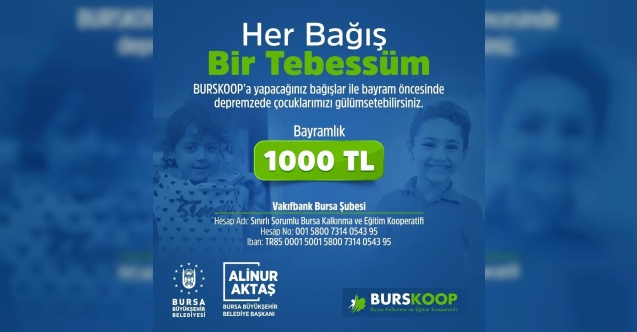 Depremzede çocuklara bayramlık bağışı