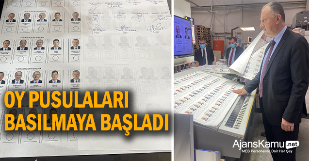 Oy pusulaları basılmaya başladı