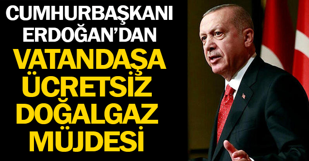 Cumhurbaşkanı Erdoğan'dan Vatandaşlara Ücretsiz Doğalgaz Müjdesi