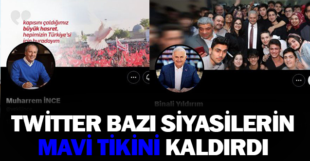 Twitter Bazı Siyasilerin Mavi Tikini Kaldırdı