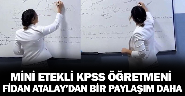 Mini etekli Kpss öğretmeni Fidan Atalay'dan yeni bir paylaşım daha