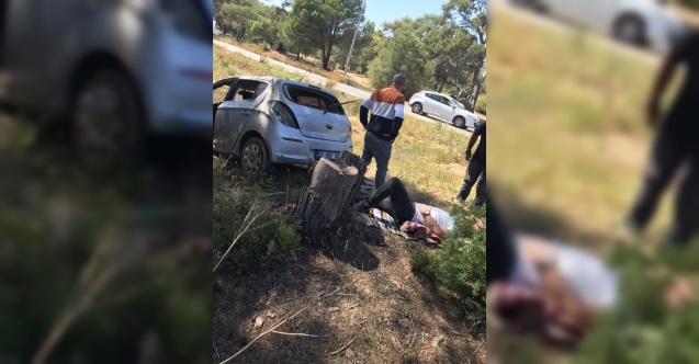 Yoldan çıkıp ormanlık alana uçan otomobil sürücüsü yaralandı