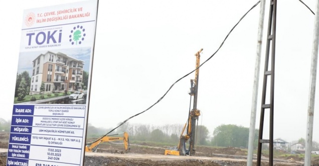 Sosyal konut projesinin temelleri atıldı