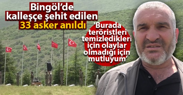 Bingöl’de kalleşçe şehit edilen 33 asker anıldı