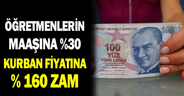 Memur maaşına yüzde 30, kurbana yüzde 164 zam