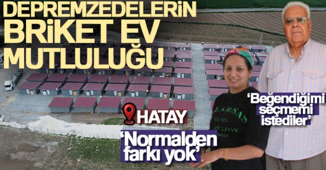 Depremzedelerin briket ev mutluluğu