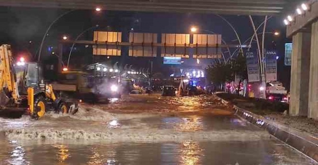 Ankara’da sağanak su baskınlarına neden oldu