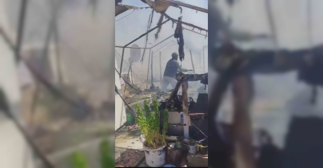 Çadır kentte yangın