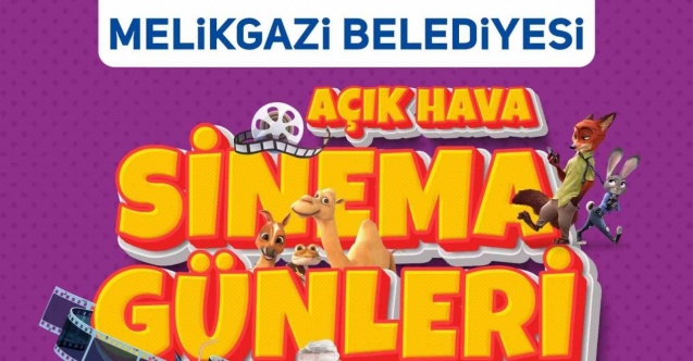 Melikgazi; Açık Hava Sineması ile yaz akşamlarını keyfe dönüştürüyor