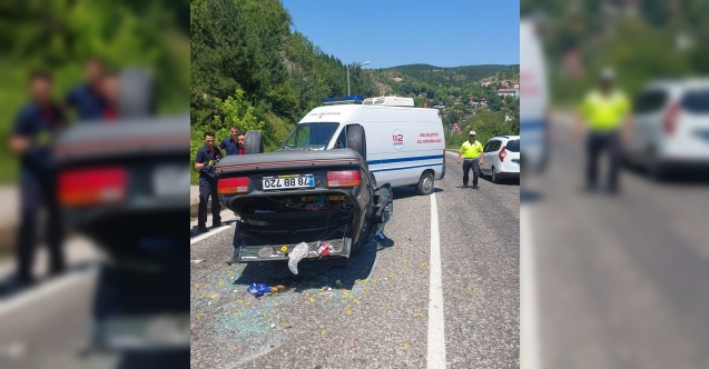 Takla atan otomobilin sürücüsü yaralandı