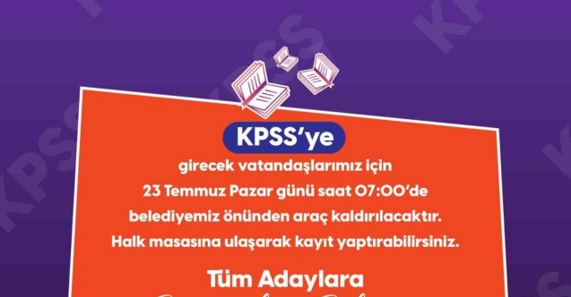 Didim Belediyesi’nden KPSS’ye girecekler için ücretsiz otobüs