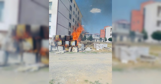 Yangın binalara sıçramadan söndürüldü