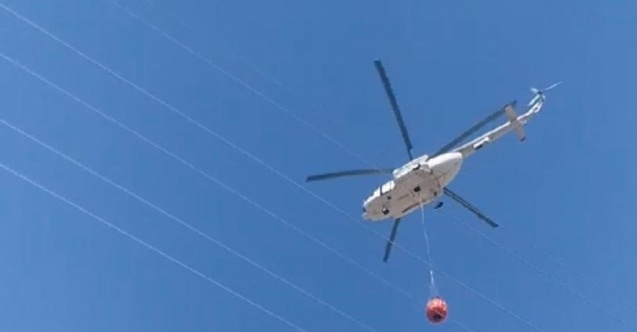 Vatandaştan yangın söndürme helikopterine övgü