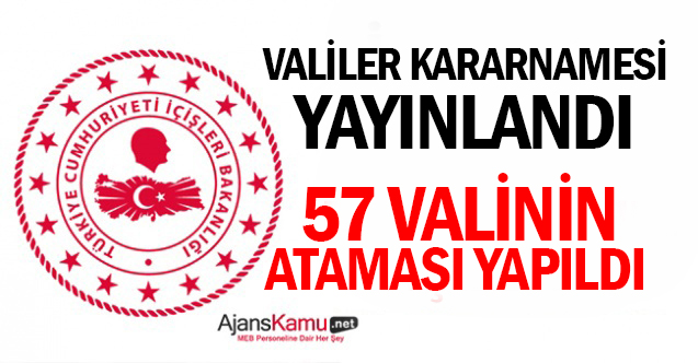 2023 Valiler Kararnamesi Yayınlandı