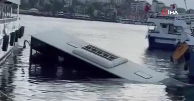 Denize düşen İETT otobüsü böyle battı